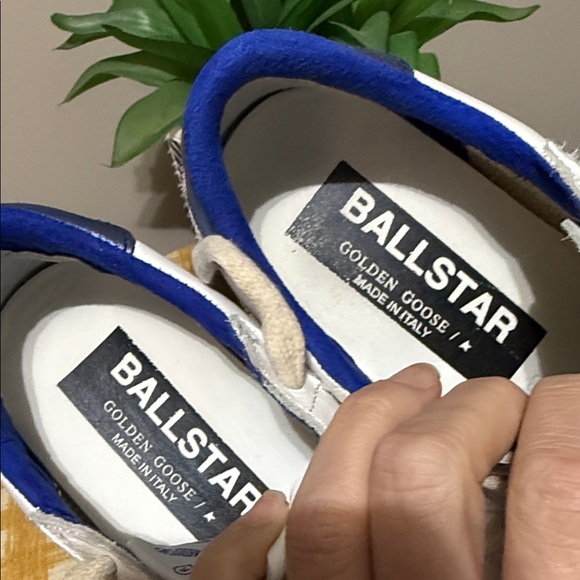 Women’s White and Blue Star Sneakers - Picture 9 of 9